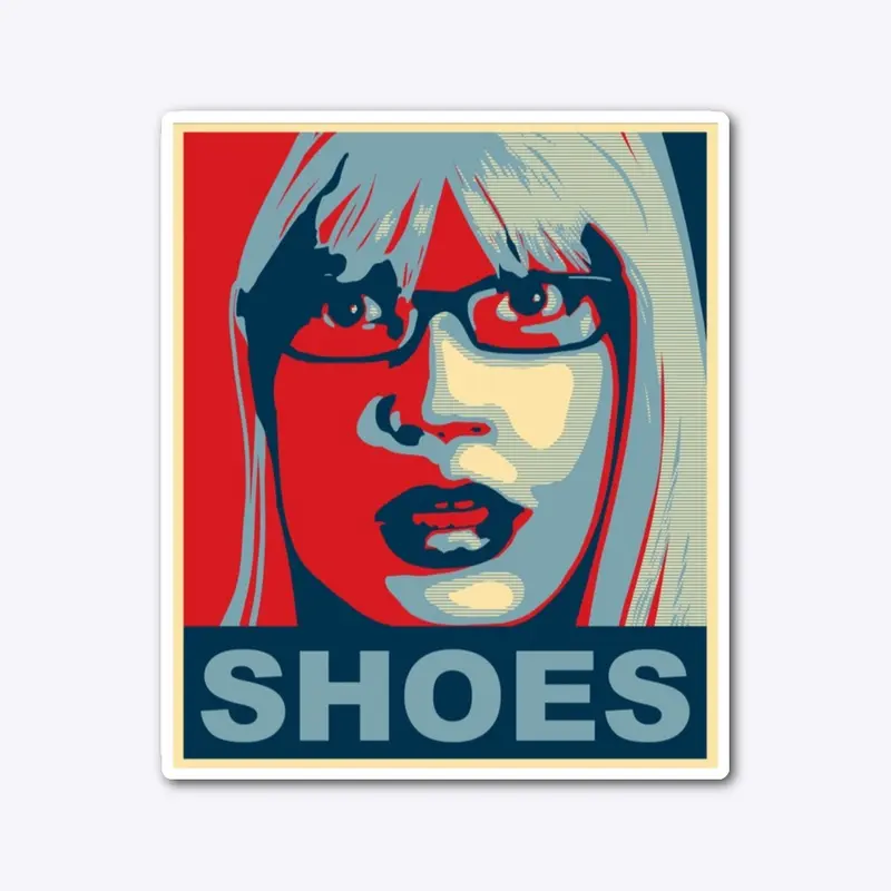 Kelly "SHOES" - political parody sticker